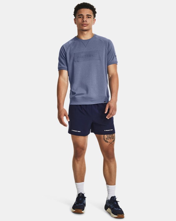 Men's Project Rock Terry Gym Top in Blue image number 3